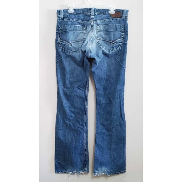 BKE Fulton Bootcut Jeans Men 36x34 Distressed Denim Western Style Rodeo - Picture 3 of 9
